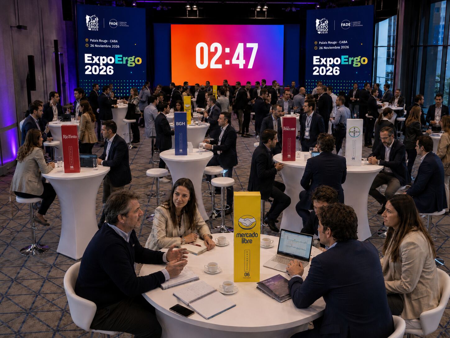 Mesas de reuniones de la ronda de negocios ExpoErgo Conecta